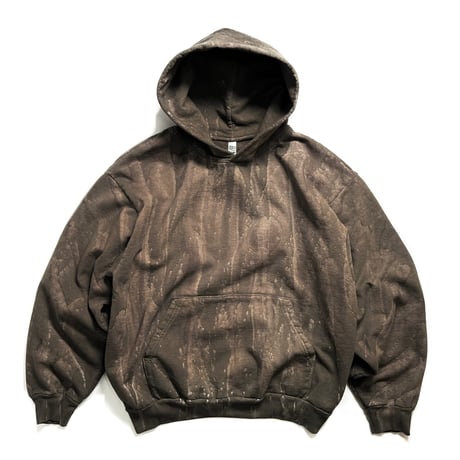 Los Angeles Apparel HF09DD 14oz Heavy Fleece Hoodie Drip Dye -  Olive