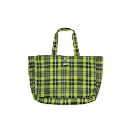 Hoddle Butterfly Code Tote - GreenｘBlue Plaid