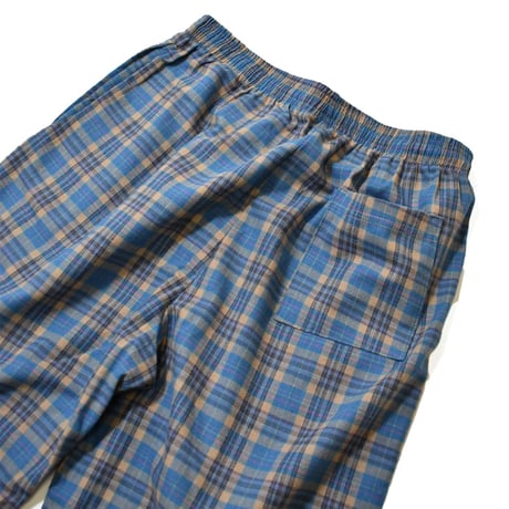 Los Angeles Apparel Cotton Flannel Lounge Pants - Blue/Beige/Pink Plaid