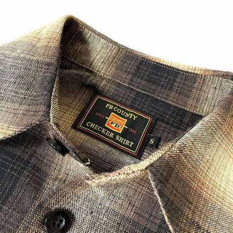 FB County L/S Checker Flanel Shirt - Black/Tan