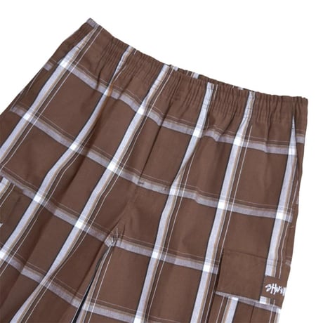 Shaka Wear 5.6oz Plaid Shorts - Brown