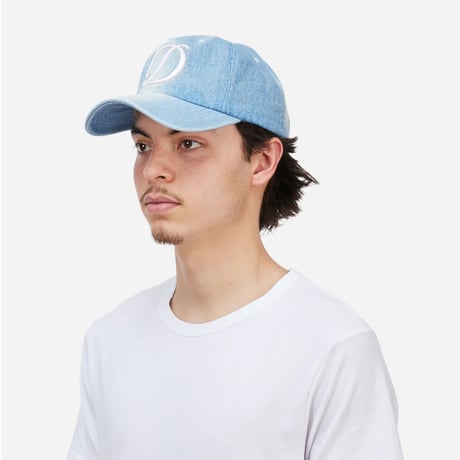 Dime Cursive Denim Worker Cap - Blue washed
