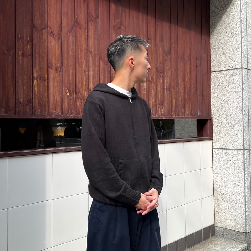 Hagerstown Double Zip Cotton Knit Hoodie - Blac