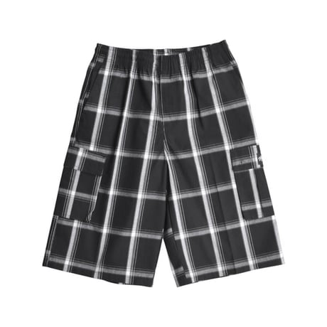 Shaka Wear 5.6oz Plaid Shorts - Black