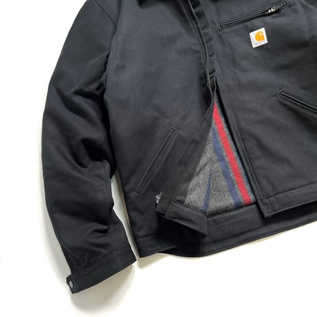 US Carhartt Relaxed Fit Duck Blanket-Lined Detroit Jacket - Black