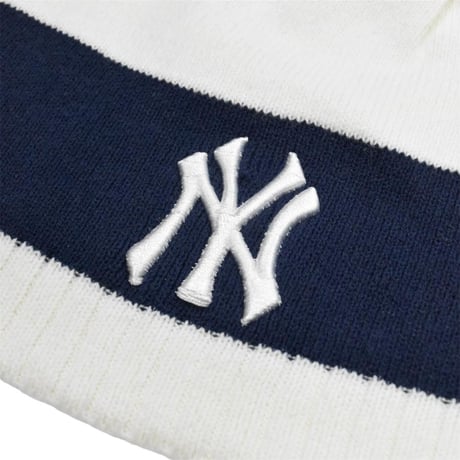 New York Yankees Beanie - WhiteｘNavy