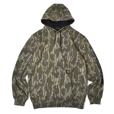 Carhartt USA Loose Fit Midweight Camo Sleeve Graphic Hoodie - Mossy Oak Bottomland [105484]