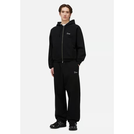Dime Classic Small Logo Zip Hoodie - Black