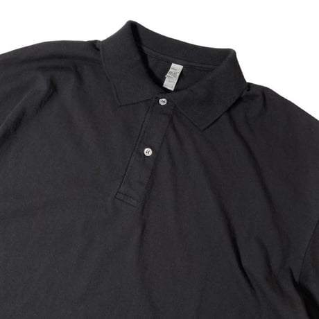 Los Angeles Apparel 6.5oz S/S Polo T-Shirts - Black [18412GD]