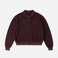 Dime Double Zip Knit - Wine