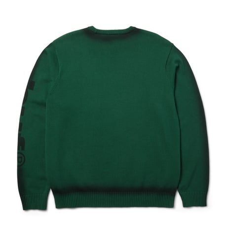 HUFｘDisney Mickey Spray Crewneck Sweater - Forest Green