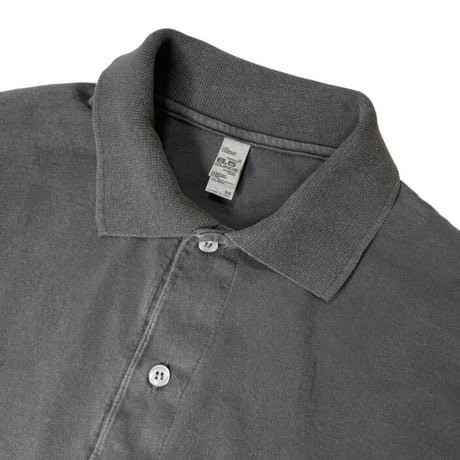 Los Angeles Apparel 6.5oz L/S Polo T-Shirts - Vintage Black [18417GD]