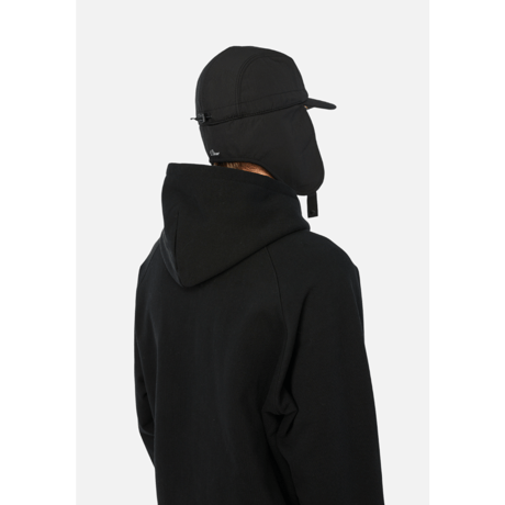 Dime Cursive Earflap Cap - Black