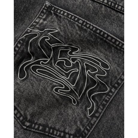 Butter Goods Drummer Baggy Denim Shorts - Black