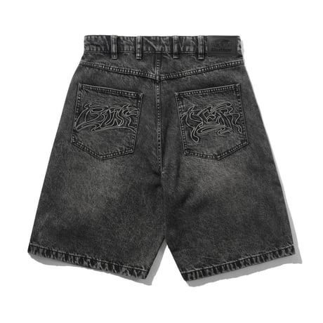 Butter Goods Drummer Baggy Denim Shorts - Black