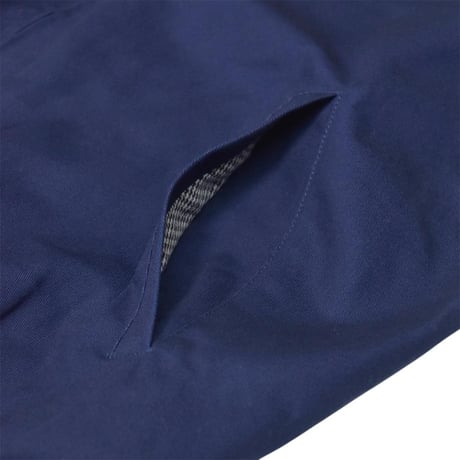 Beimar Cotton Houndstooth Drizzler Jacket - Navy