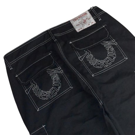 True Religion Cargo SN Pants EMB HS Outline - Jet Black