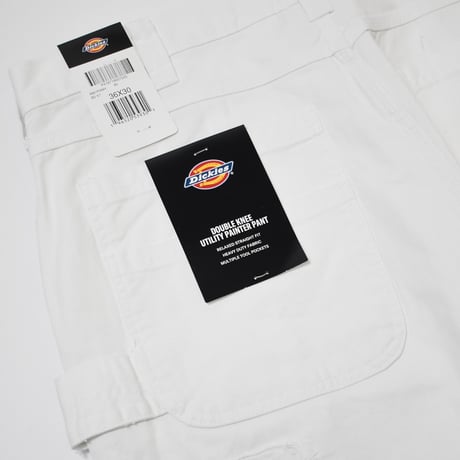 Dickies Relax Fit Double Knee Utility Painter Pants - White