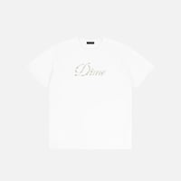 Dime Cursive Paper Cut T-Shirt - White