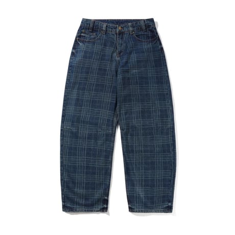 Butter Goods Burn Wide Cut Denim Jeans - Plaid