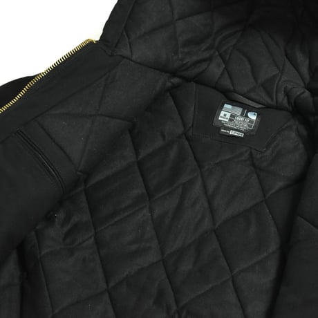 Carhartt USA J140 Firm Duck Insulated Flannel Lined Active Jacket - Black