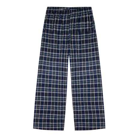 Los Angeles Apparel Cotton Flannel Lounge Pants - Black/Royal/Green Plaid