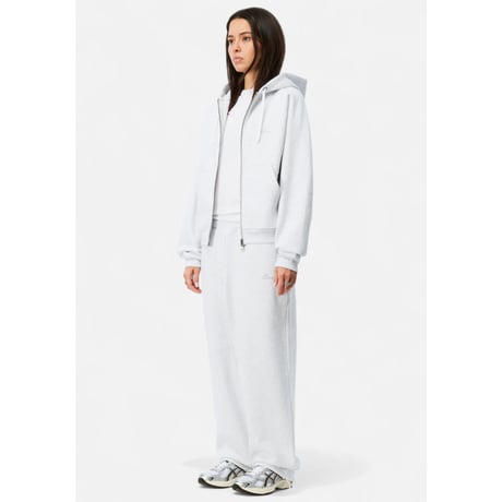 Dime Cursive Small Logo Zip Hoodie - Ash