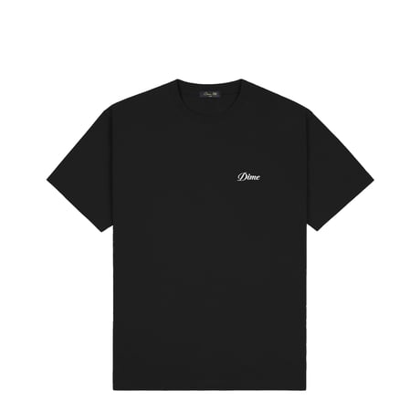 Dime Cursive Small Logo T-Shirt - Black
