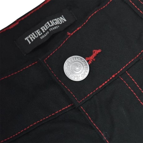 True Religion Cargo Shorts - Jet BlackｘRed