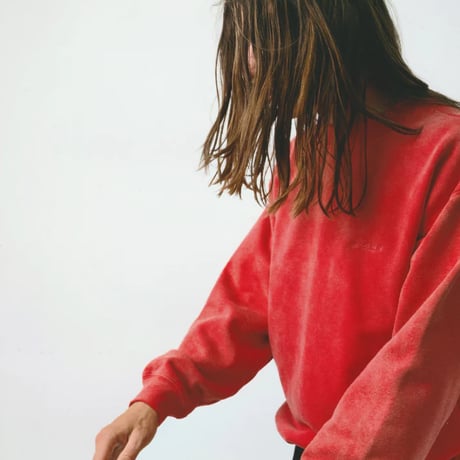 YARDSALE BLEACHWAVE CREWNECK - RED