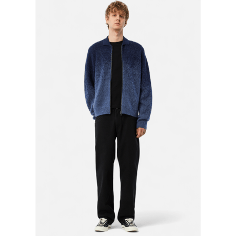 Dime Mohair Double Zip Knit - Midnight Blue