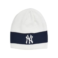 New York Yankees Beanie - WhiteｘNavy