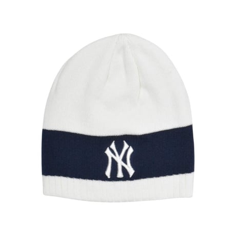 New York Yankees Beanie - WhiteｘNavy