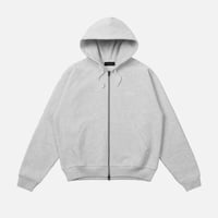 Dime Classic Small Logo Zip Hoodie - Heater Gray