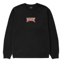 HUF Hometeam Crewneck Sweatshirts Heather - Black