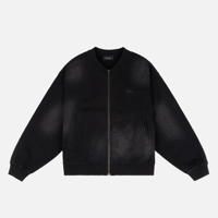 Dime Faded Fleece Bomber - Black