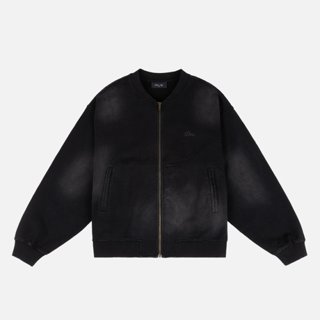 Dime Faded Fleece Bomber - Black