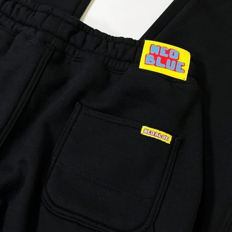 Neo Blue Baggy Carpenter Sweat Pants - Black