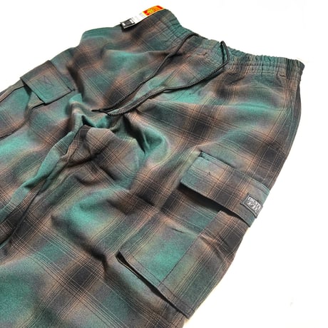 FB County Checker Cargo Pants - Black/Green