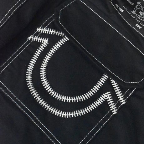 True Religion Straight Ladder SN Cargo - Jet Black