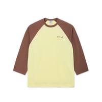Polar 3/4 Sleeve Tee - Cinnamon/Light Yellow