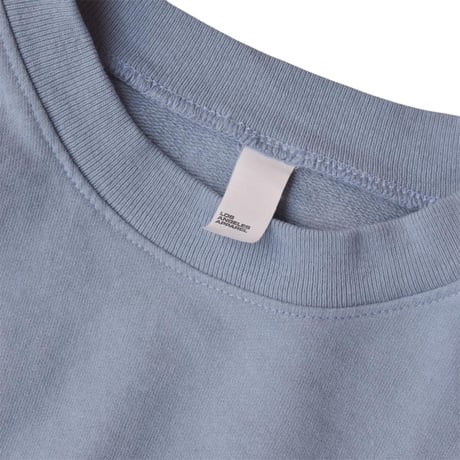 Los Angeles Apparel Long Sleeve Garment Dye French Terry Pullover - Clear Blue