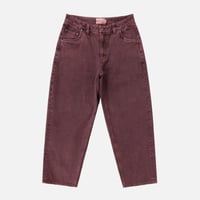 Dime Baggy Denim Pants - Wine Washed