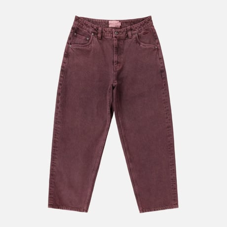 Dime Baggy Denim Pants - Wine Washed