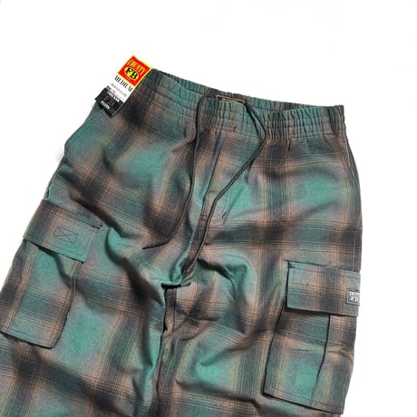 FB County Checker Cargo Pants - Black/Green