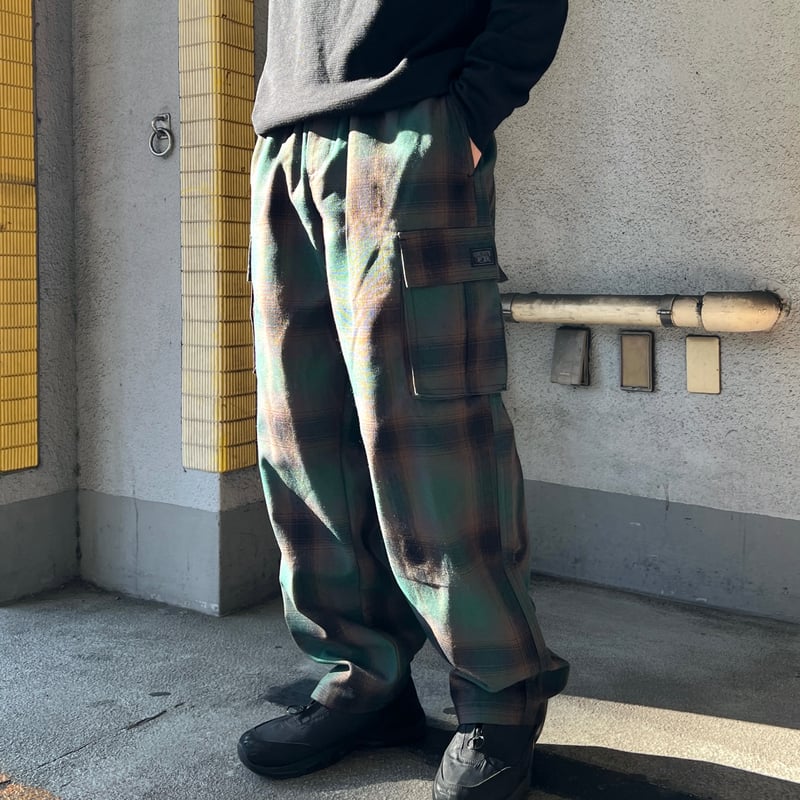 FB County Checker Cargo Pants - Black/Green | R