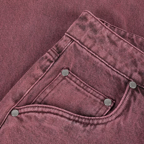 Dime Baggy Denim Pants - Wine Washed
