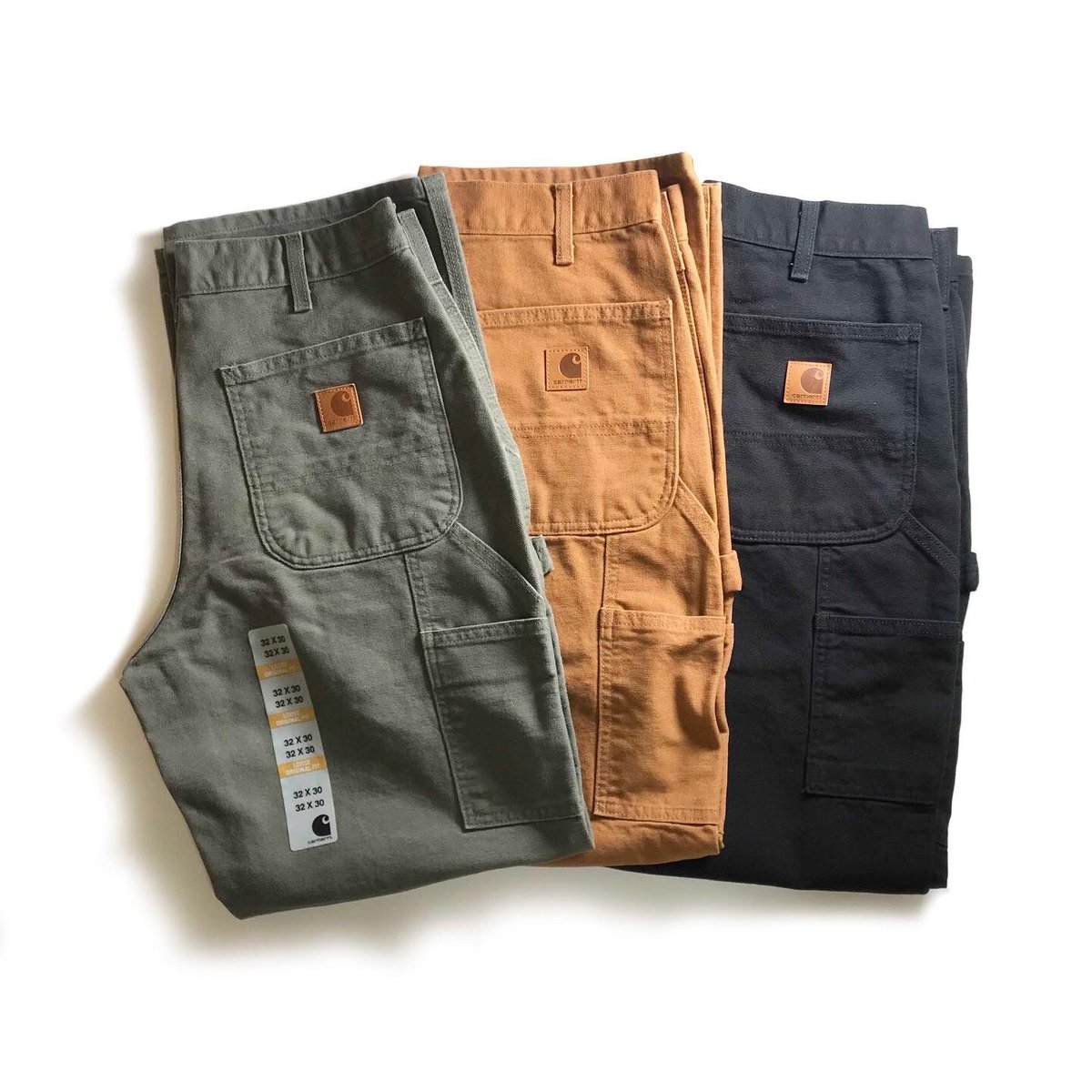 パンツ Carhartt Duck Painter Pants B11 DES Carhartt Loose Fit Washed Duck Utility Work Pant, Waist