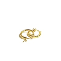 18k Gold Plated Round Plain Pierce