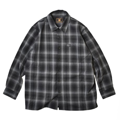 FB County L/S Checker Flanel Shirt - Black / Black